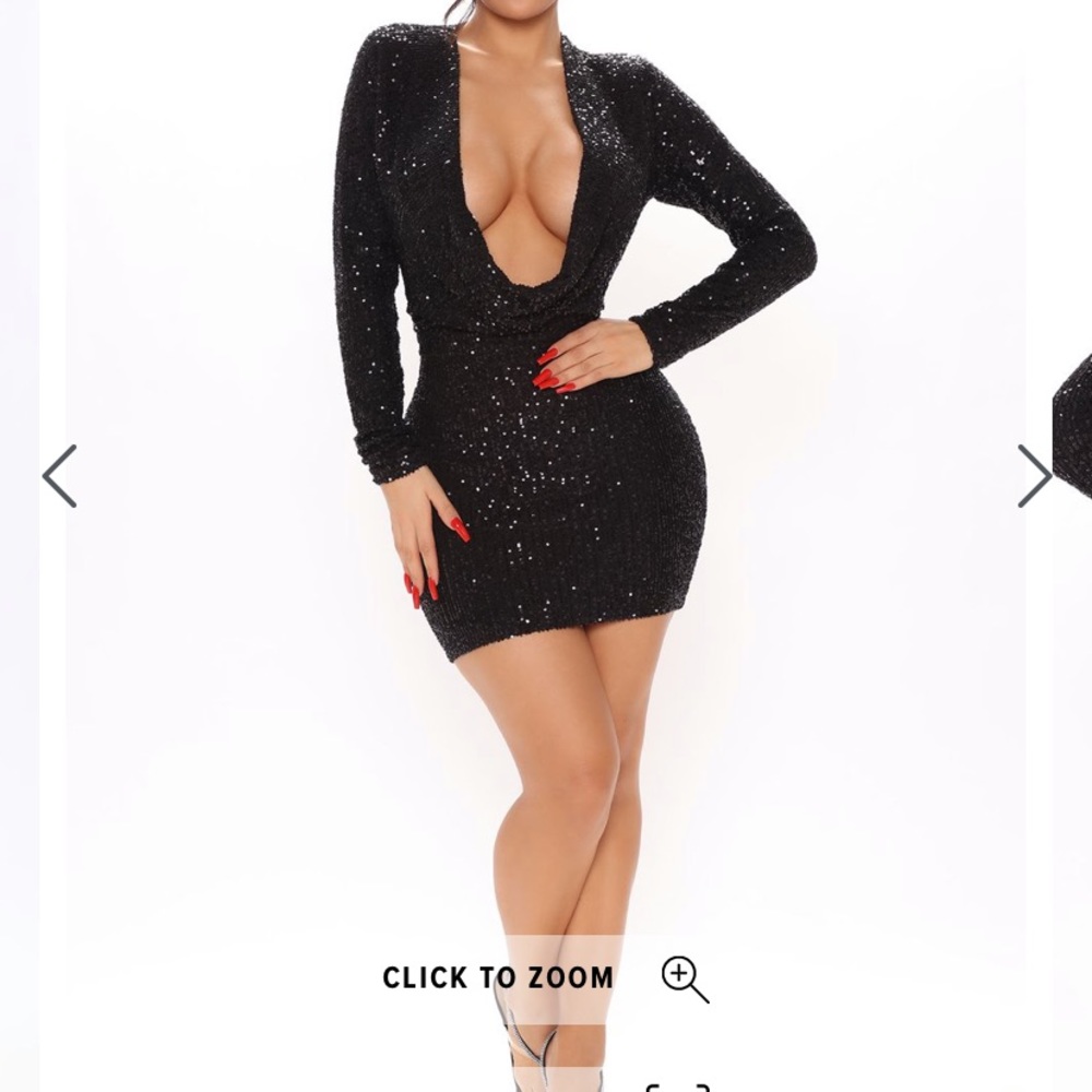 Keep Shining Sequin Mini Dress - Black